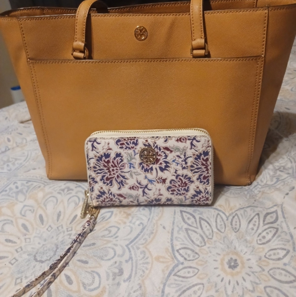 Tory Burch tote and wallet